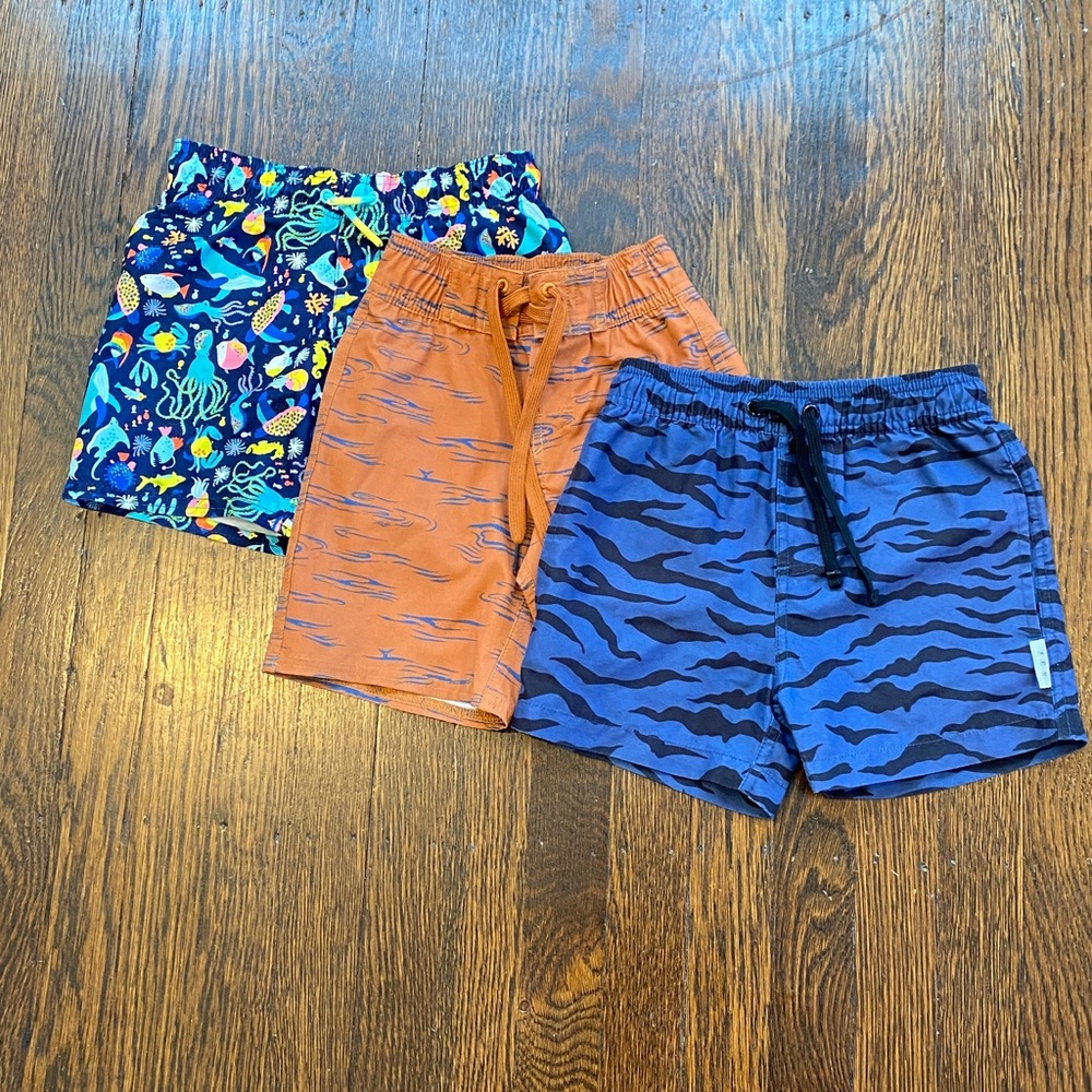 Boys Bathing Suit Trunk Bundle Size 4 United by Blue, Hux and Cat & Jack